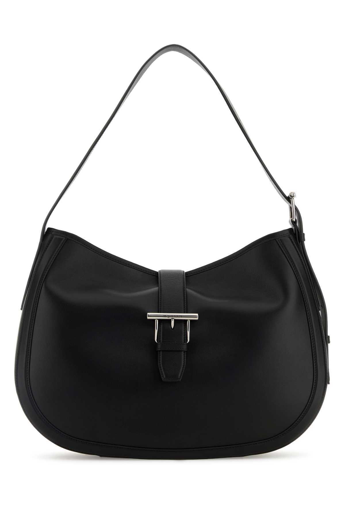 【関税&送料込】Alexander Mcqueen Black Leather Shoulder Bag