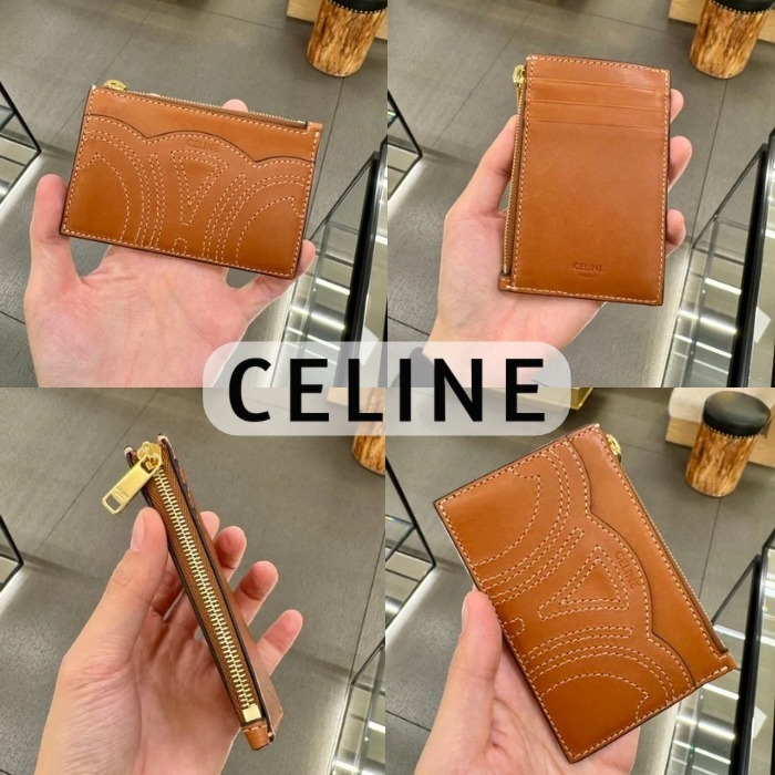 ◆国内直営◆【CELINE】ジップ付きカードホルダー