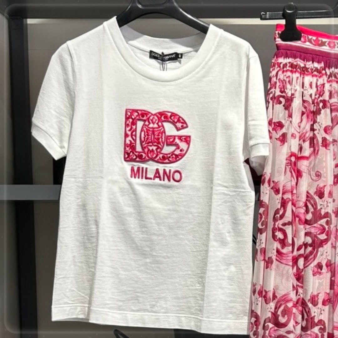 【DOLCE&GABBANA】DGロゴパッチ 半袖 Tシャツ レディース