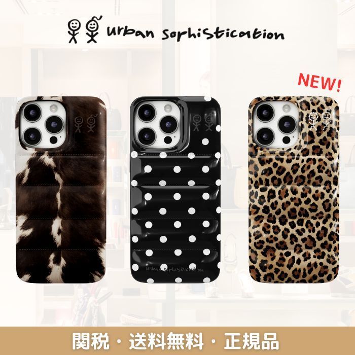 【Urban Sophistication】Puffer Case ドット ヒョウ柄 iPhone