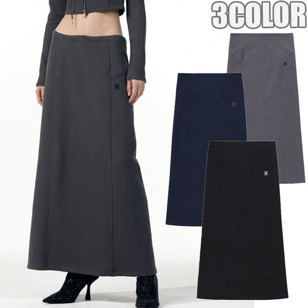 スカート WOOALONG Signature slim long skirt MY708