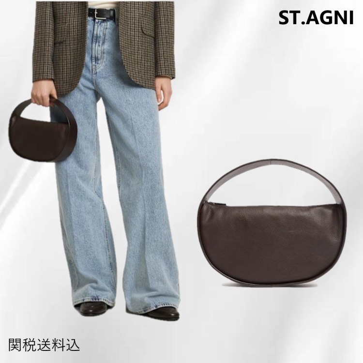 St. Agni Petite Arc ウーブンレザーショルダーバッグ