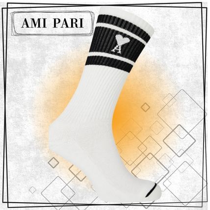 コットン ブラック（黒）系 AMI PARIS(アミ パリス) 靴下