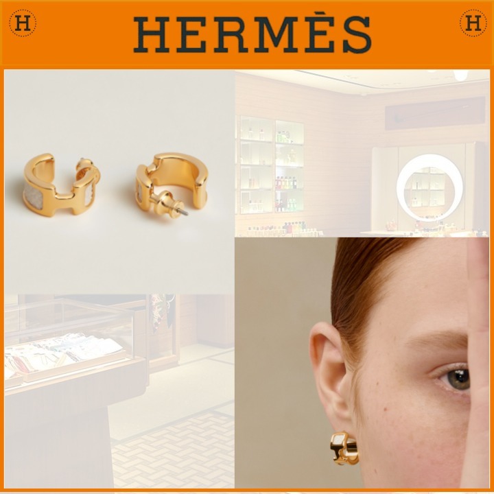 洗練さと共に☆HERMES オランプ ピアス PM