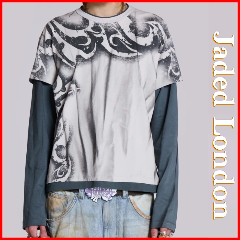 【大人気★】Jaded London Wave ダブルレイヤー 長袖 トップス
