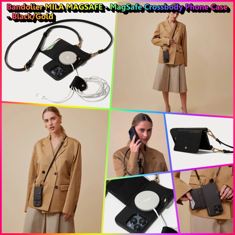★Bandolier★MILA MAGSAFE X-body iPhone Case★Black/Gold