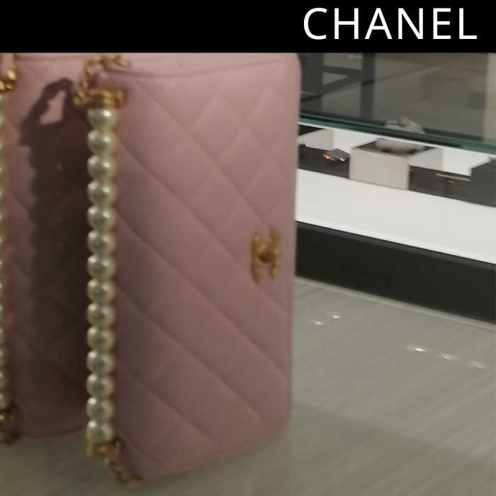 シャネル CHANEL ハンドバッグ クラッチ ピンク パール