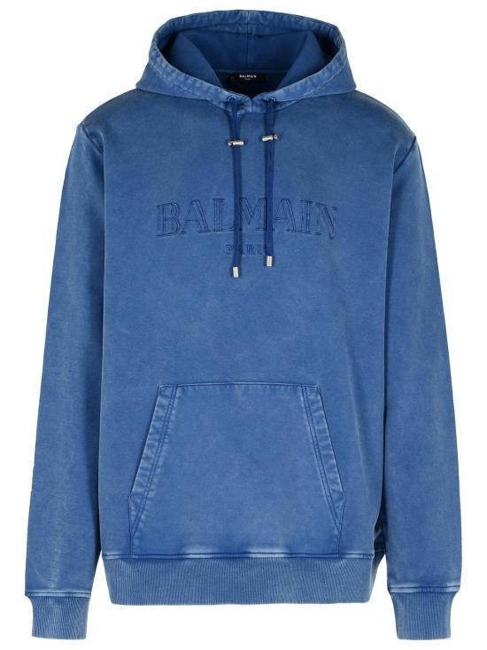 パーカー・フーディ BALMAIN Men Sweater EH1JT047BC72SOS Blue
