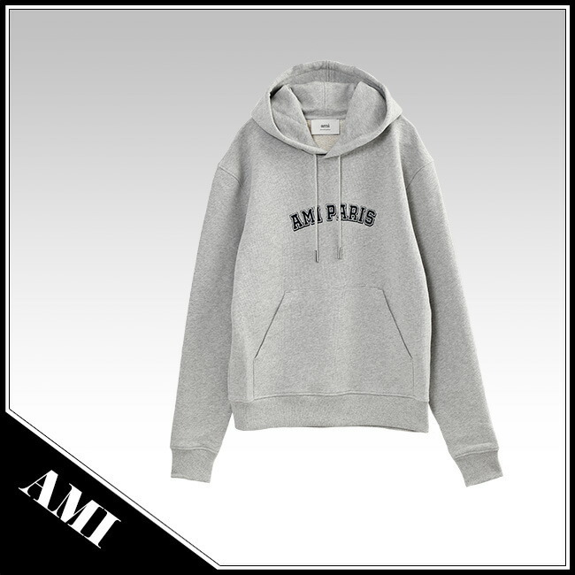 AMI Paris パーカー USW247.730-0951 HEATHER ASH GREY