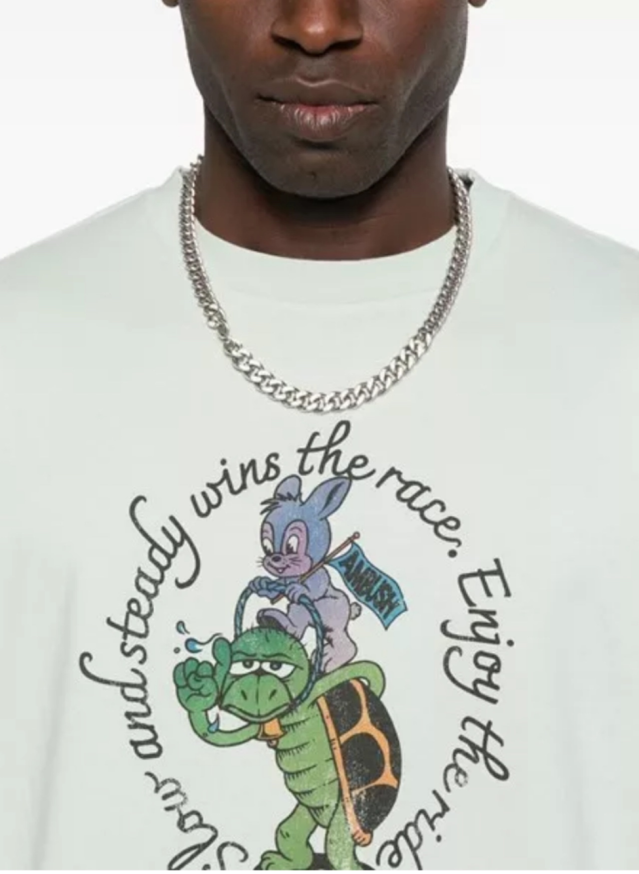 【AMBUSH】\"slow&stedy\" Tシャツ コットン ☆関税・送料込