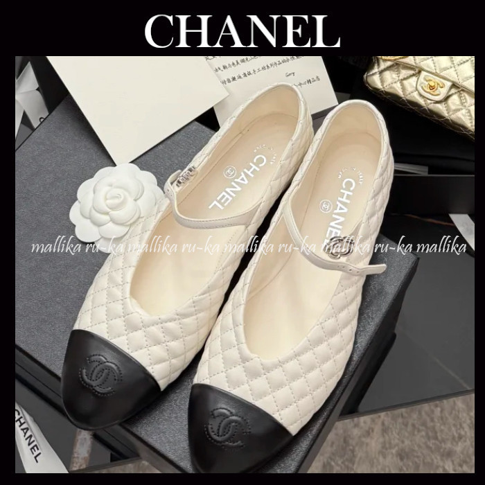 清楚な魅力ホワイト♡25A【CHANEL】メリージェーン