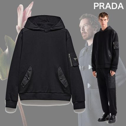 ブラック（黒）系 PRADA(プラダ) パーカー・フーディ(メンズ) 2