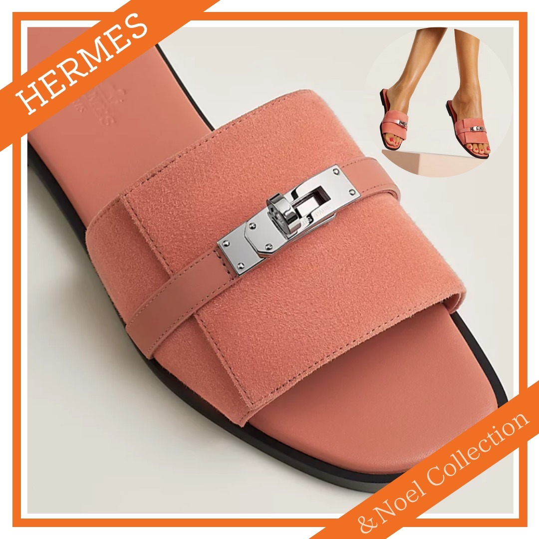 【ケリーバックル】HERMES サンダル【ジュリア】Rose Bubinga
