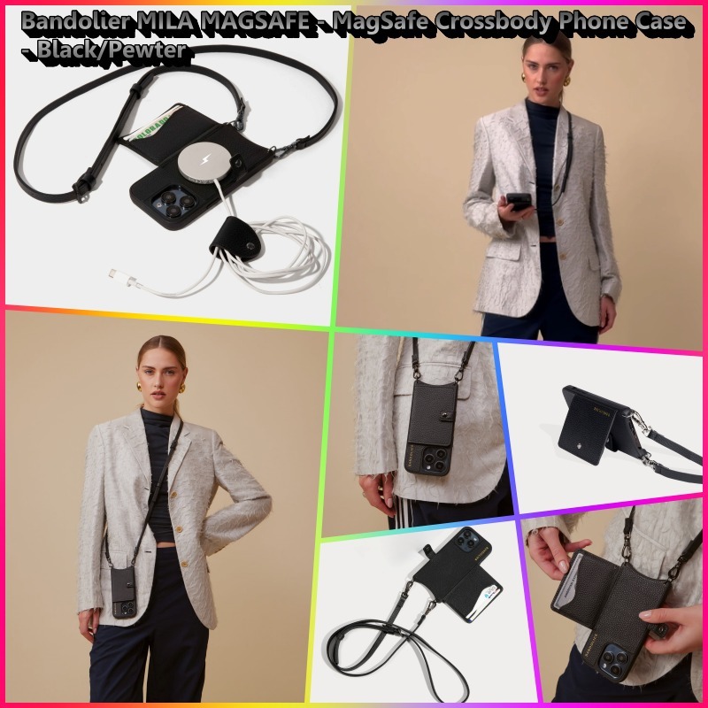 ★Bandolier★MILA MAGSAFE X-body iPhone Case★Black/Pewter
