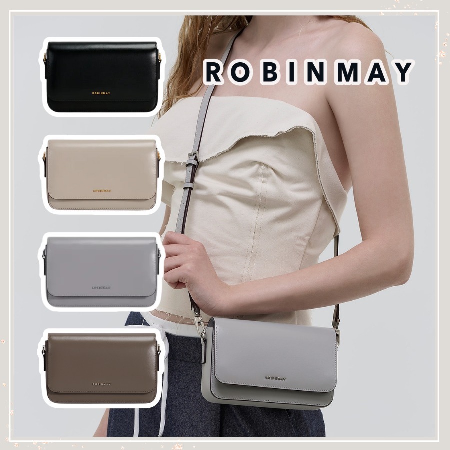 追跡有★ROBINMAY シンプル スクエアショルダーバッグ