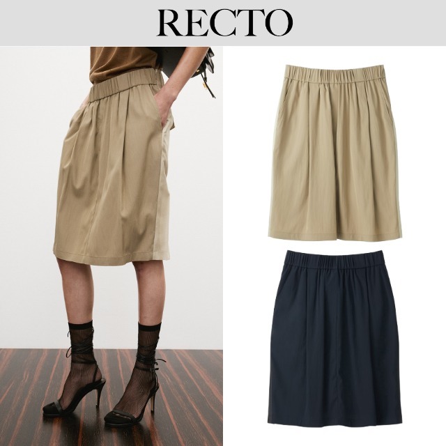 【RECTO】 SHEER BACK BANDING SKIRT 2色