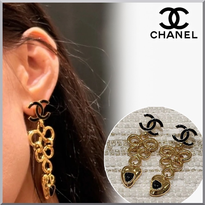 《ゴージャス☆》CHANEL ピアス ココマーク メタル & レジン 25A