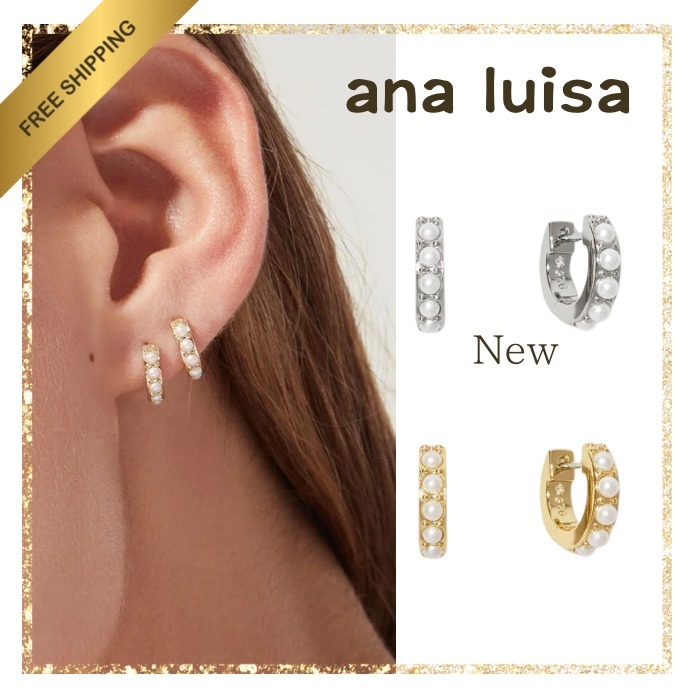 ana luisa* Ashley アシュリー上品パールピアス 14K シルバー