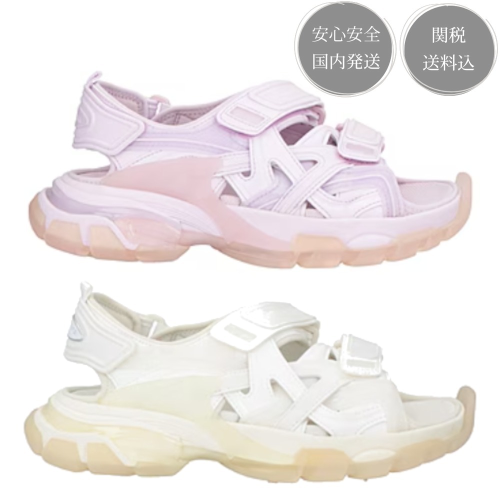 BALENCIAGA バレンシアガ ロゴ サンダル ロゴ フラット 関送込