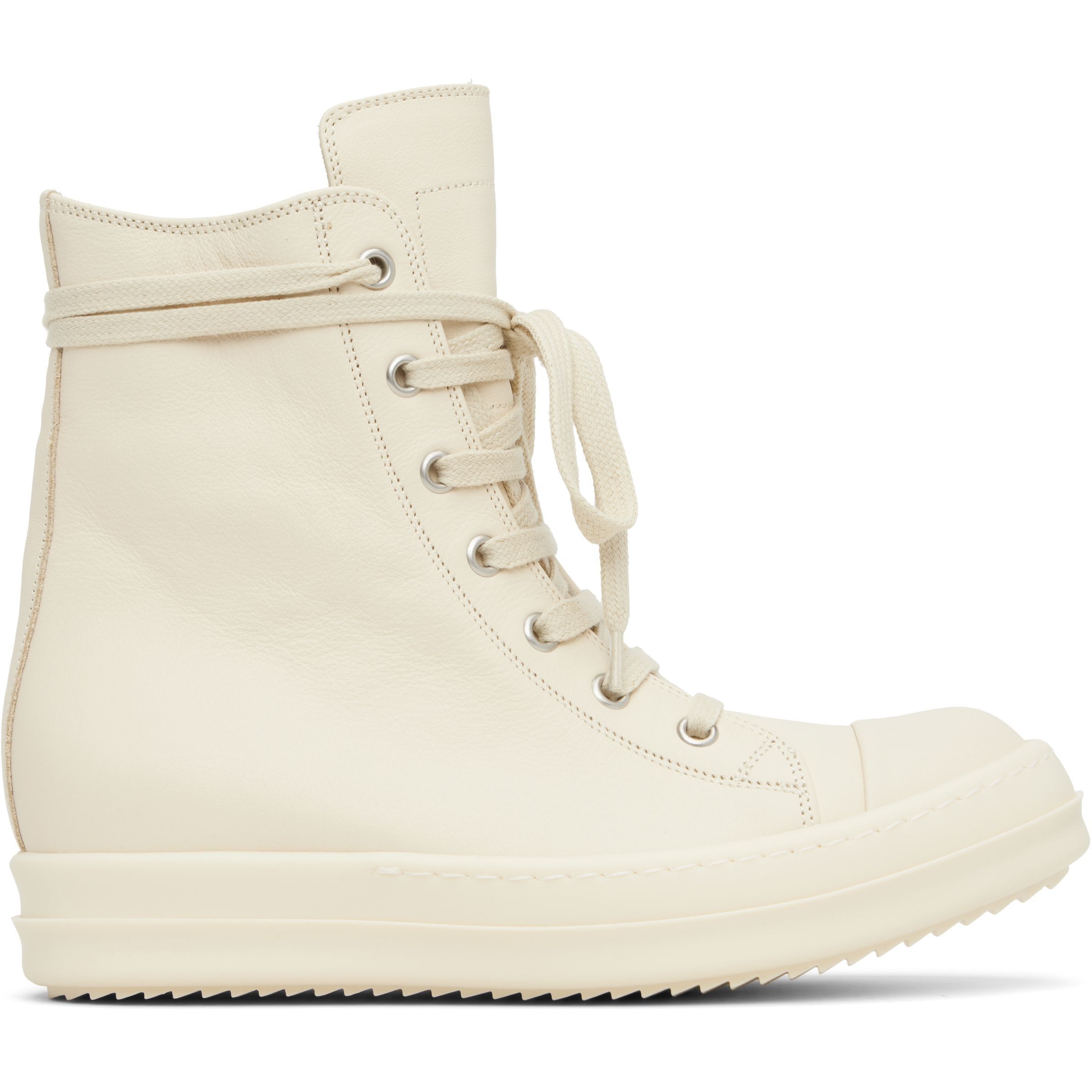 【正規品】Rick Owens オフホワイト ハイカットスニーカー