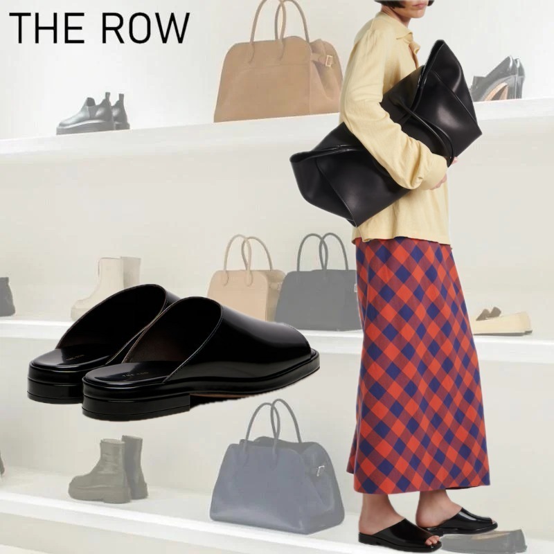 【THE ROW】Emi パテントレザーミュール