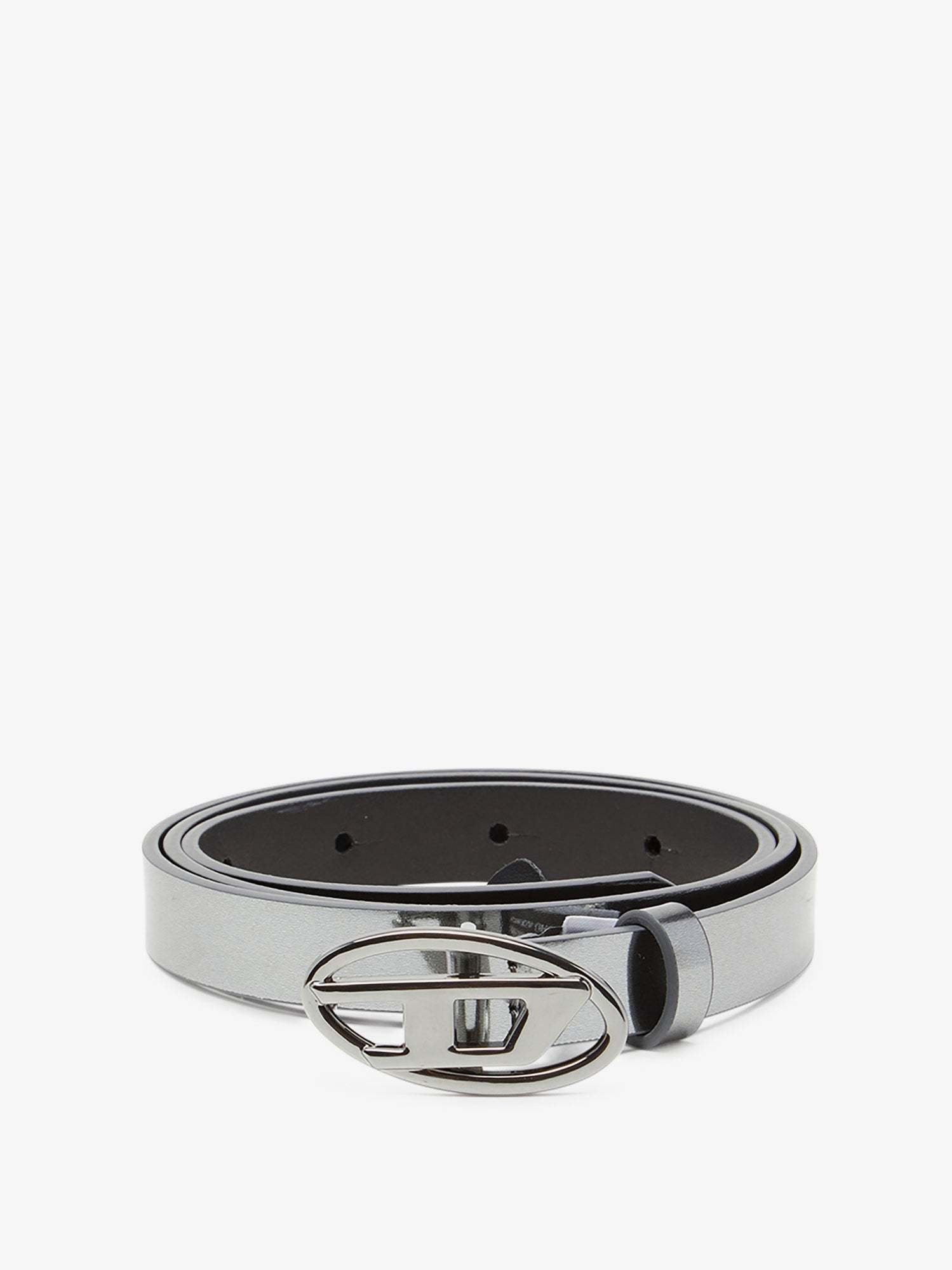 ベルト DIESEL Silver leather belt