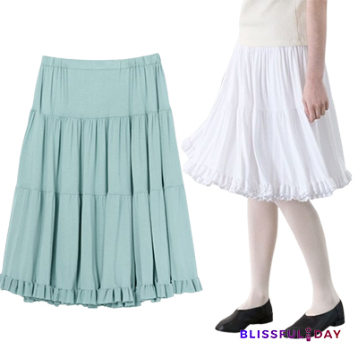 スカート [COSMOSS] JERSEY TIERED MIDI SKIRT