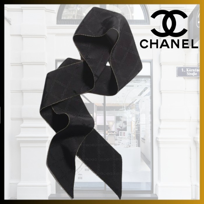 【25A さりげないCOCO柄がキュート】CHANEL スリムバンドー