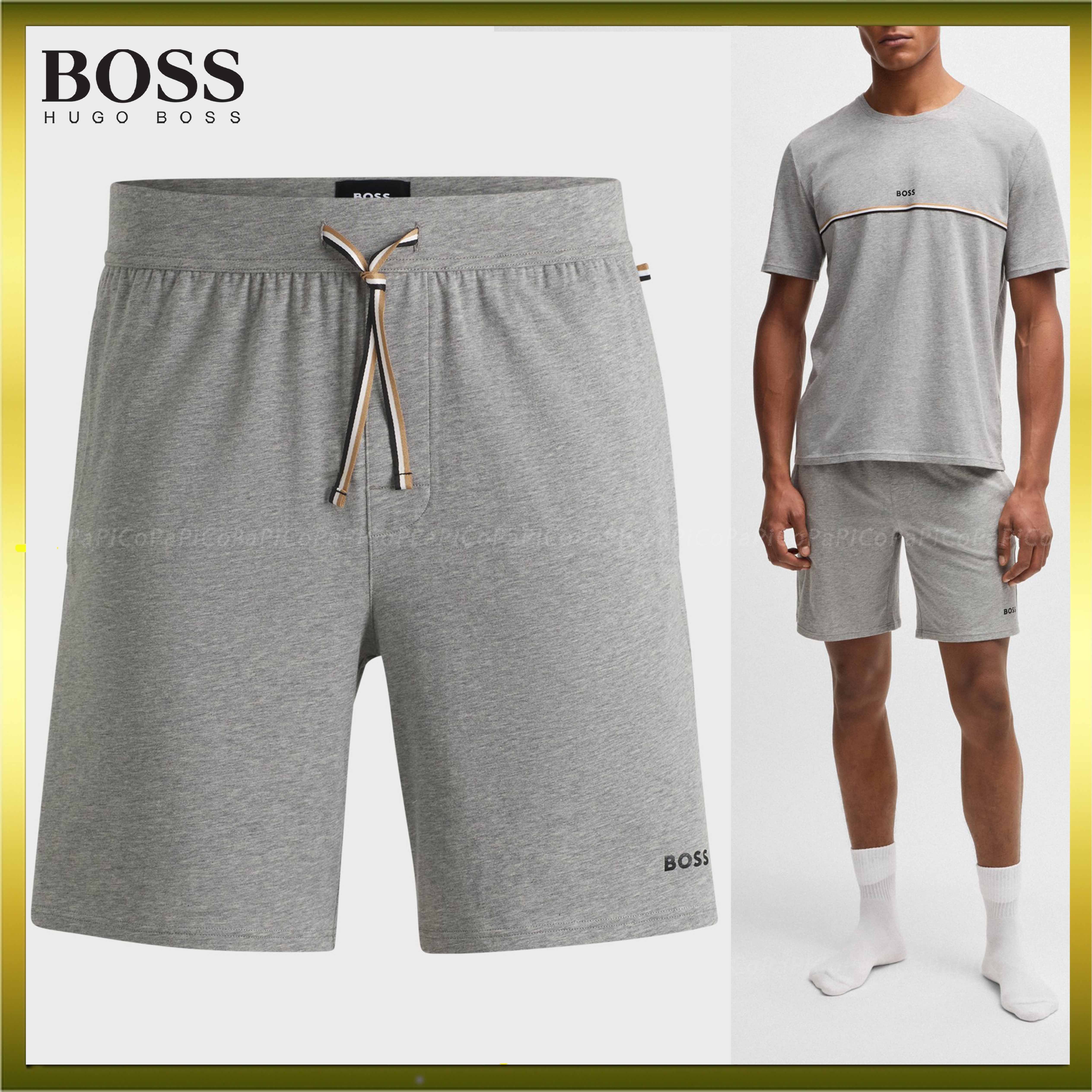 【公式完売サイズあり！】 BOSS ジャージー素材 ハーフパンツ
