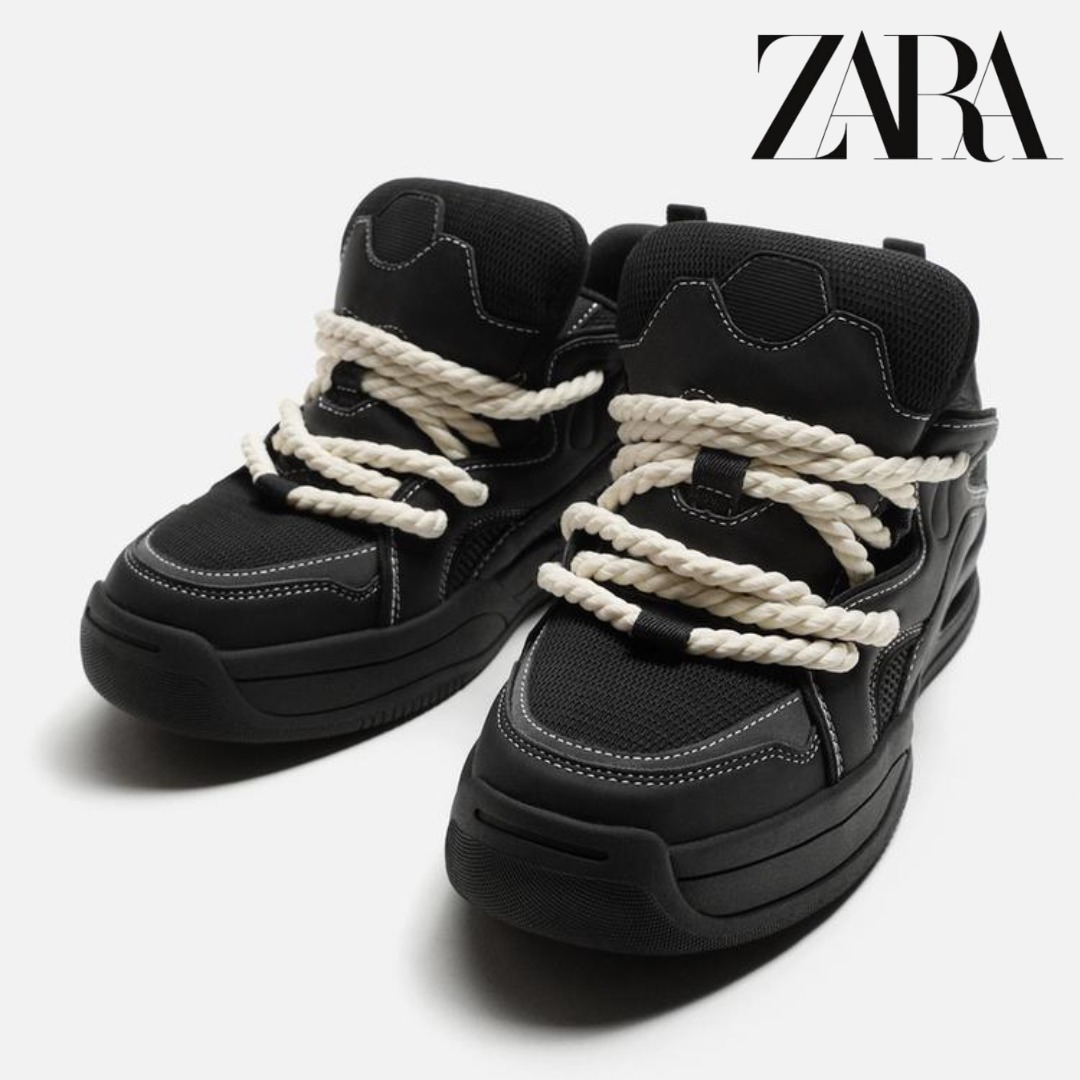 ［ZARA］ロープディテール スケーター スニーカー 2245/420/800