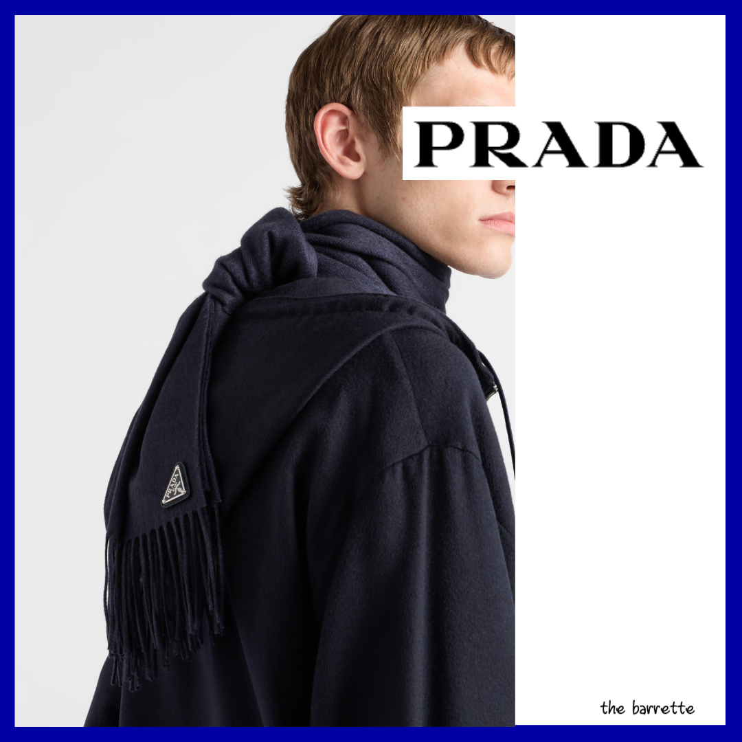 [PRADA] シルク x カシミヤ スカーフ / 1FS065