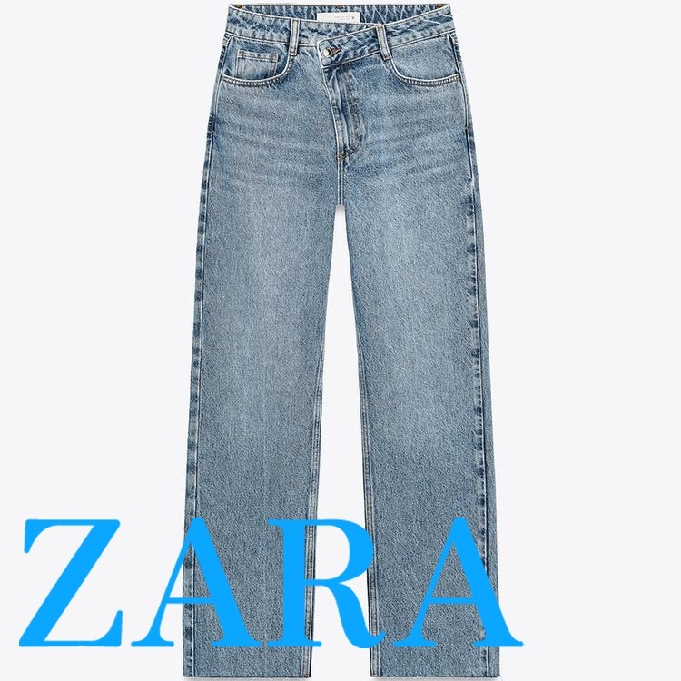 【ZARA】JEANS Z1975 STRAIGHT ハイウエスト クロスウエスト