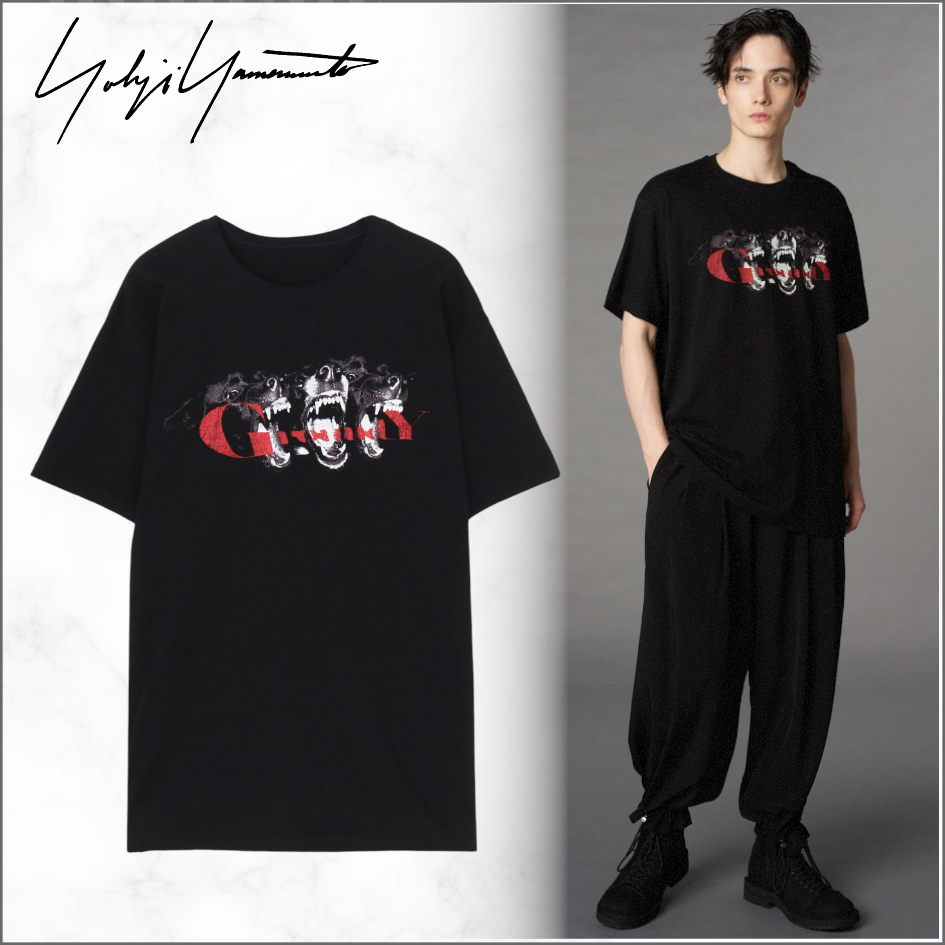 【ヨウジヤマモト】20/COTTON JERSEY DOG T-SHIRT