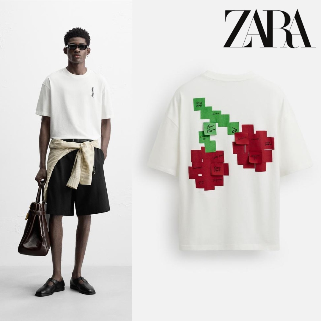 ［ZARA］音符刺繍Tシャツ 6224/320/250