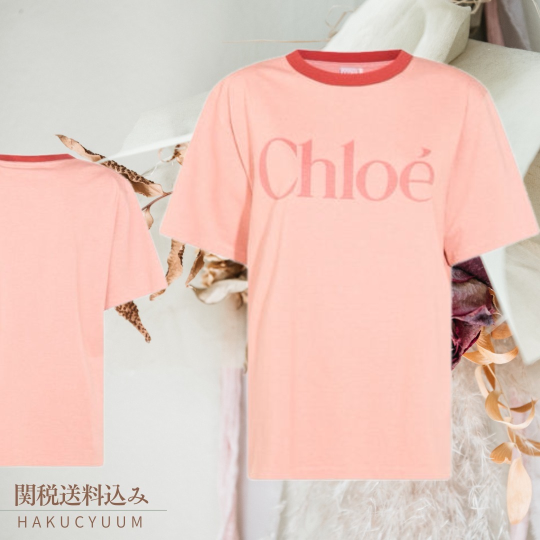 Tシャツ・カットソー Chloe PINK COTTON T-SHIRT