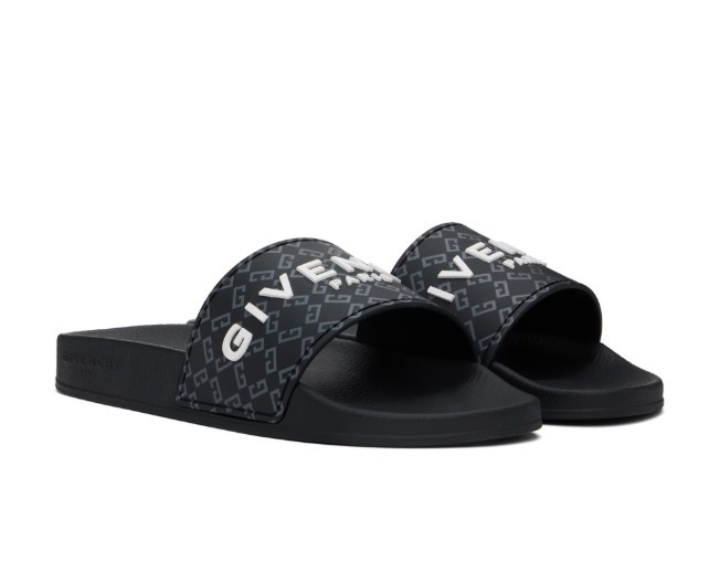 ★GIVENCHYブラックモノグラム72ブルースライド★
