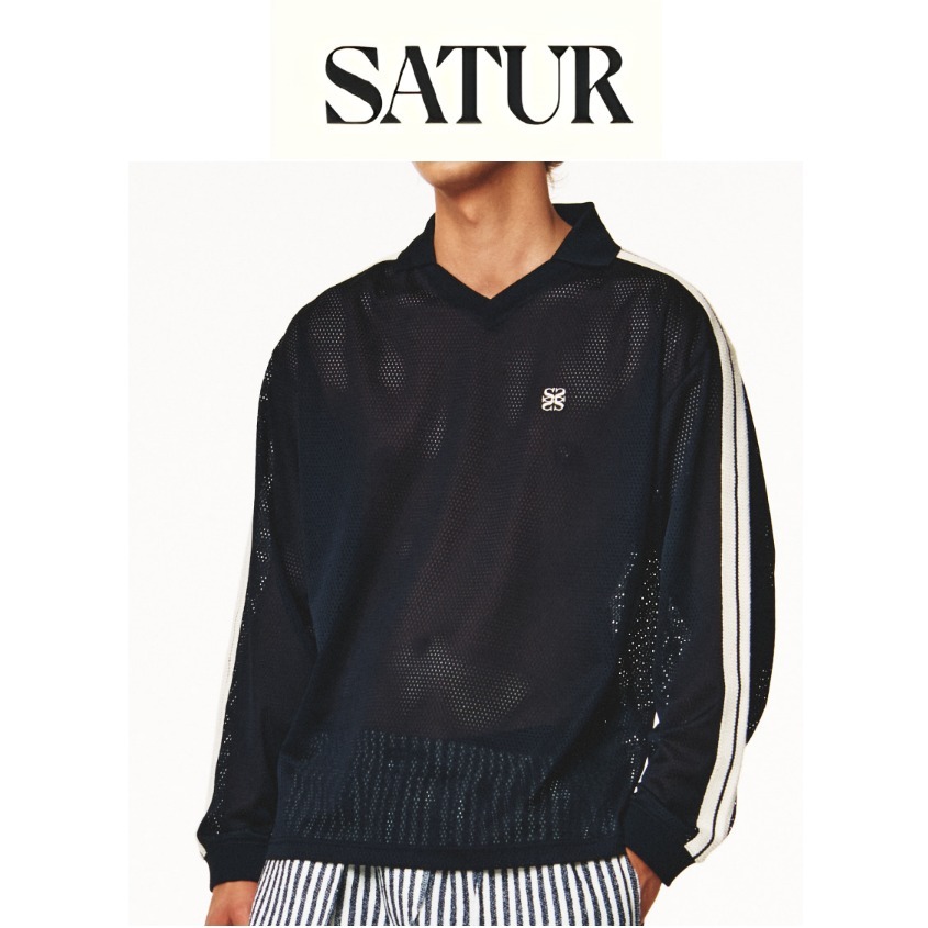 【新作】SATUR メッシュ フットボールTシャツ 夏快適【関税込】