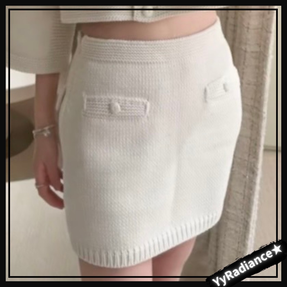 【ざっくりニット編みが可愛い♡】CHANEL スカート