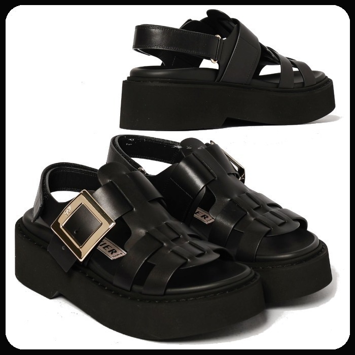 関送込 ROGER VIVIER Viv Rangers フラット サンダル