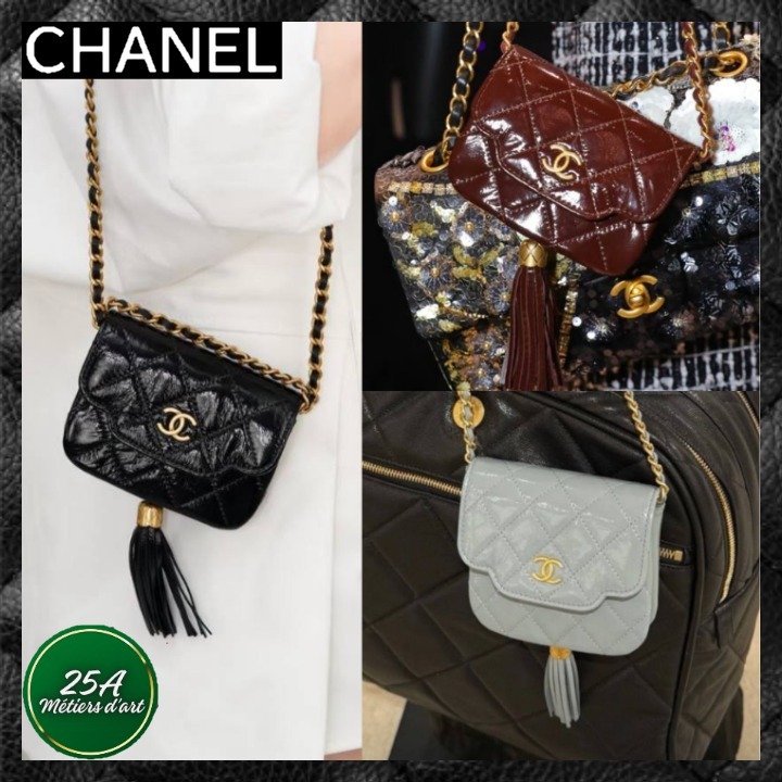 ☆艶肌＆フリンジ☆【CHANEL】チェーンクラッチショルダーバッグ