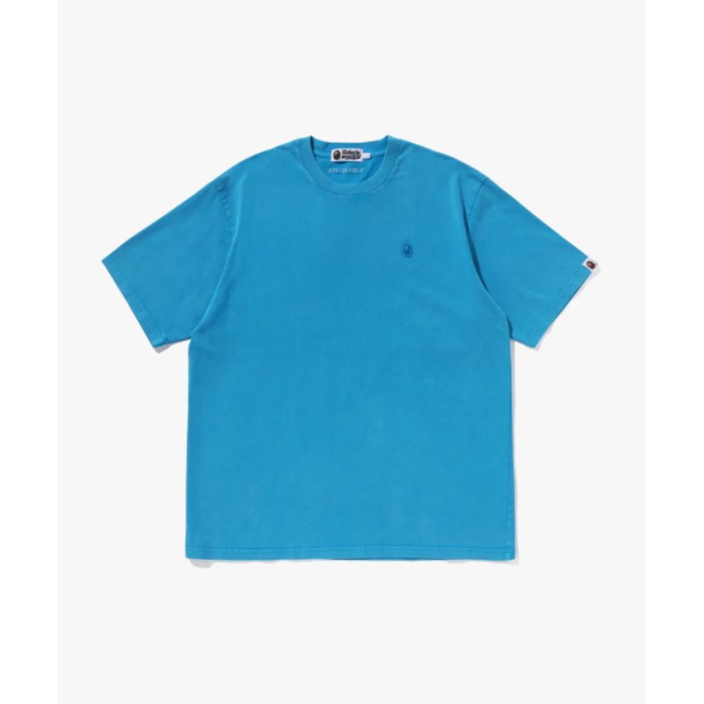 ◆BAPE◆ Garment dye one point relaxed fit t-shirt M BLUE 00