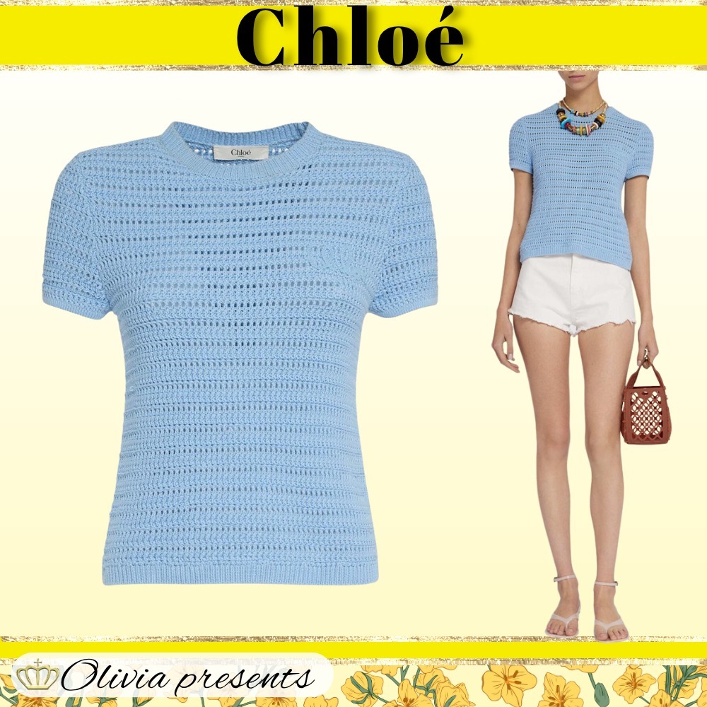 【Chloe】コットンTシャツ