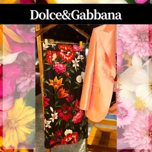 Dolce & Gabbana◆フローラル ミディ ハイウエストスカート