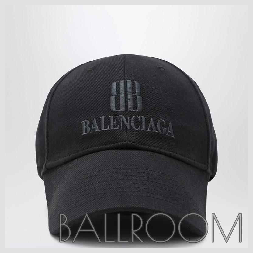 キャップ BALENCIAGA NANO BB BLACK BASEBALL CAP