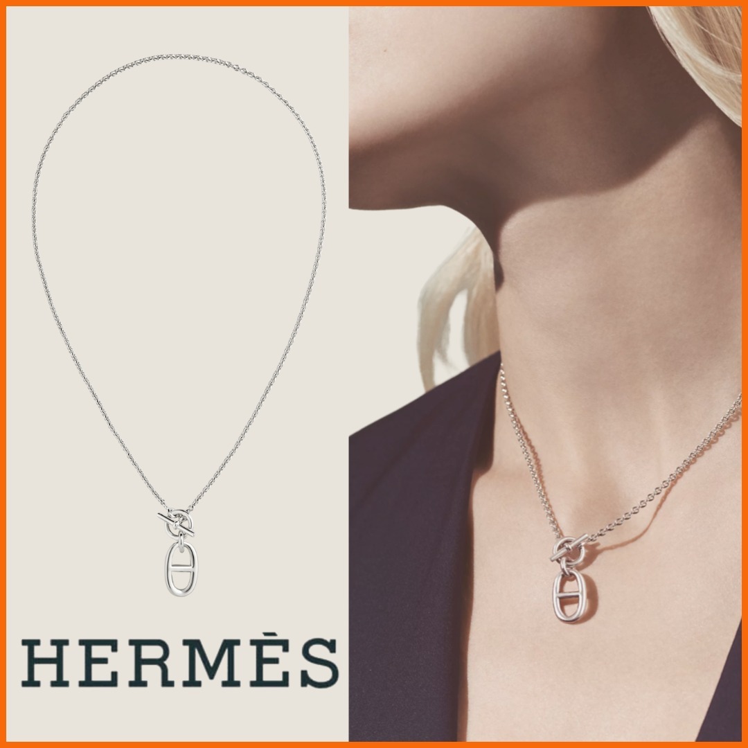 人気【HERMES】シェーヌダンクル ペンダント ネックレス