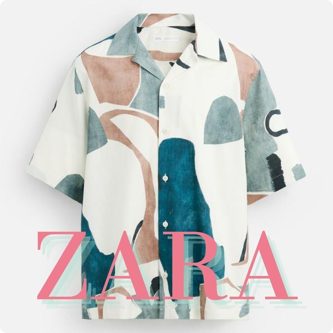 ZARA アブストラクト プリント シャツ 5679/311