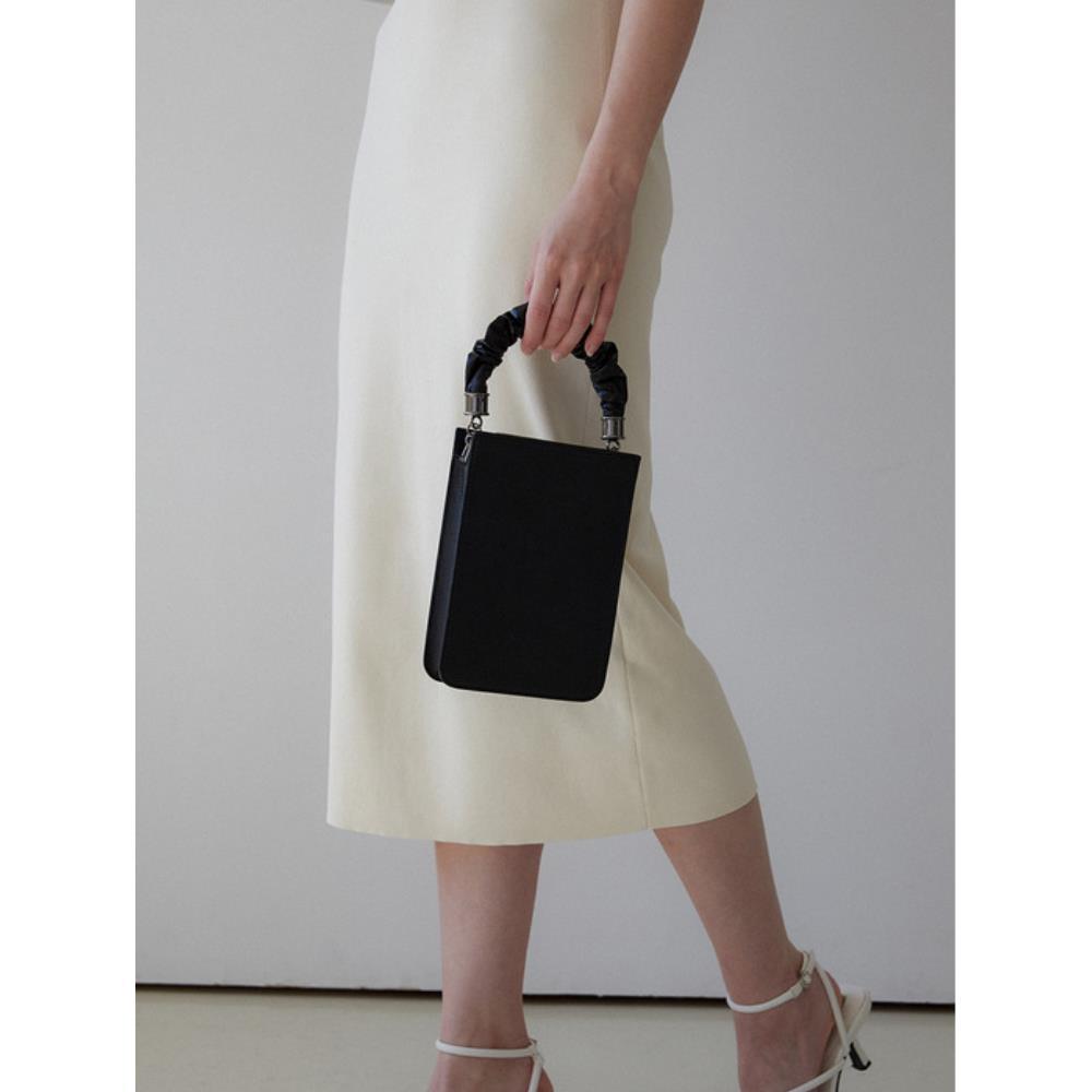 ★ raju★ Ruche Bag Vegan Leather_Black