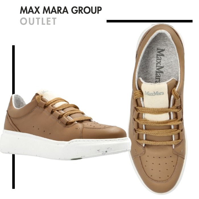 MAX MARA アウトレット●PUFFYGREEN レザースニーカー