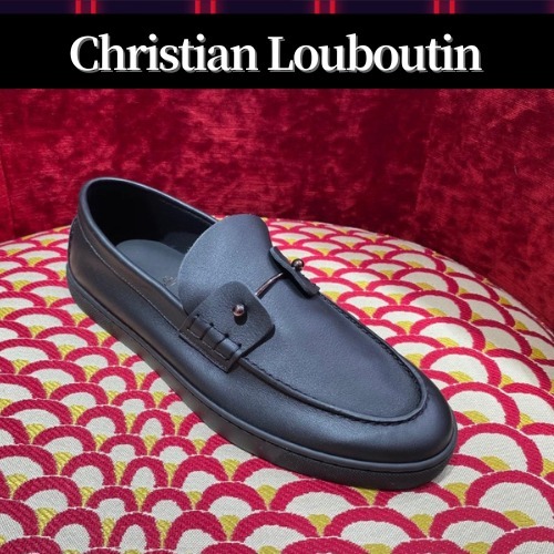 Christian Louboutin◆Chambeliboat カーフ ボートシューズ