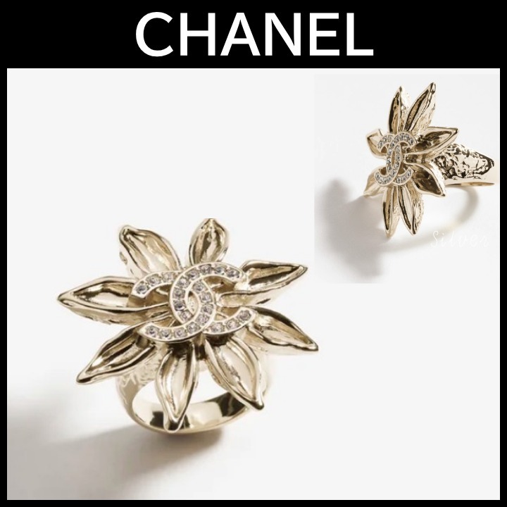 【ゴージャスなデザイン♪】CHANEL フラワーモチーフ リング 25A